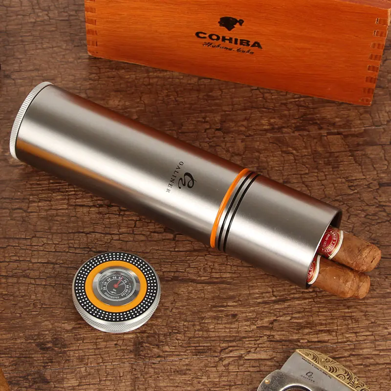 Трубка для сигар Galiner дорожный увлажнитель чехол коробка из алюминиевого сплава