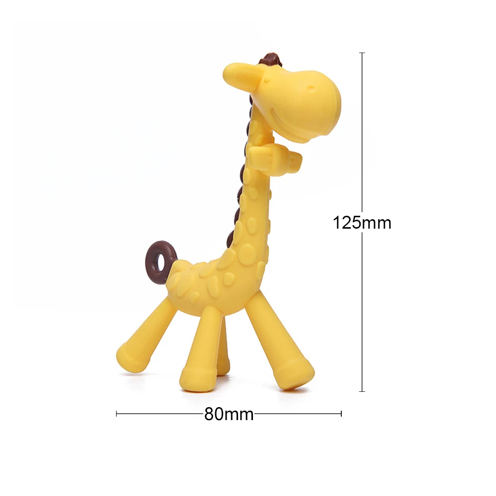 Giraffe brown Силиконовая подвеска, 1 шт., детская игрушка для прорезывания зубов, модное ювелирное изделие, енот, шарм, Gameboy, прорезыватель, пищевая игрушка, жевательные бусины, BPA бесплатно - Окраска металла: Giraffe brown