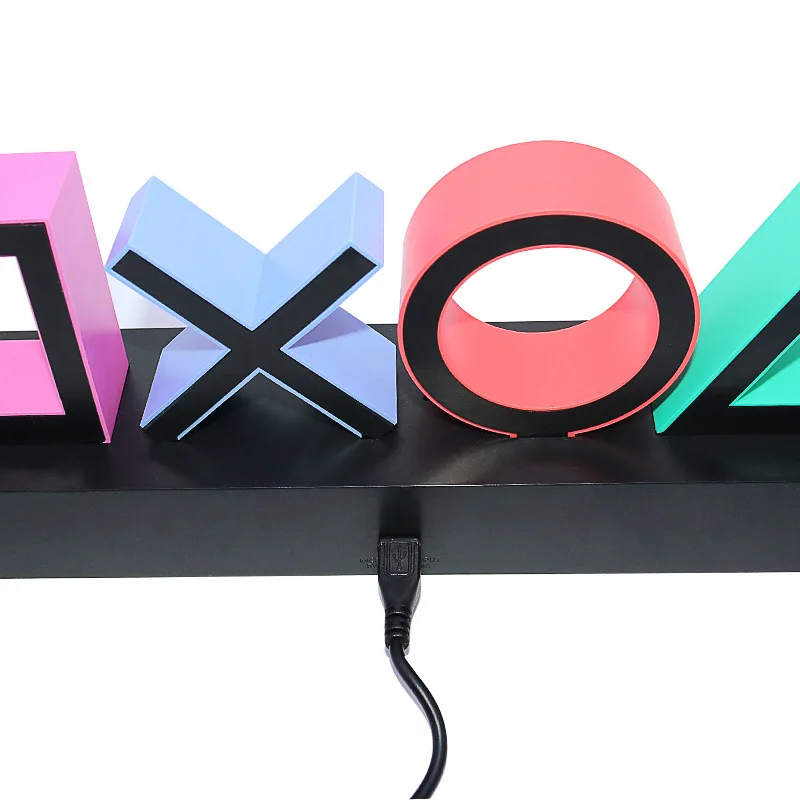 

Colorful Lights Lamp PS4 Game Shape Game Lampstand Bar Club KTV Wall Decor 3D Illusion for PS4 Play Station Game Night Light LED