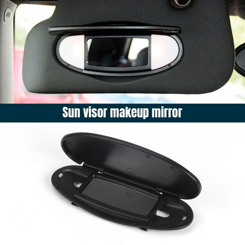 

Car Sun Visor Sunroof Mirror Cover Sun Shield Makeup Mirror Cover for -BMW MINI R55 R56 R60 2007-2014 Black 51167361833