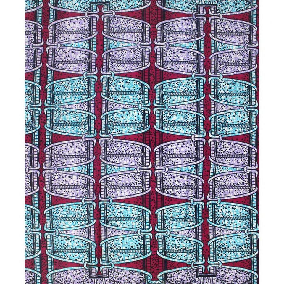 

Latest African Fabric Ankara Wax Textile/Kitenge/Pagnes for African dress 100% Cotton 6 yards YBGSW-126