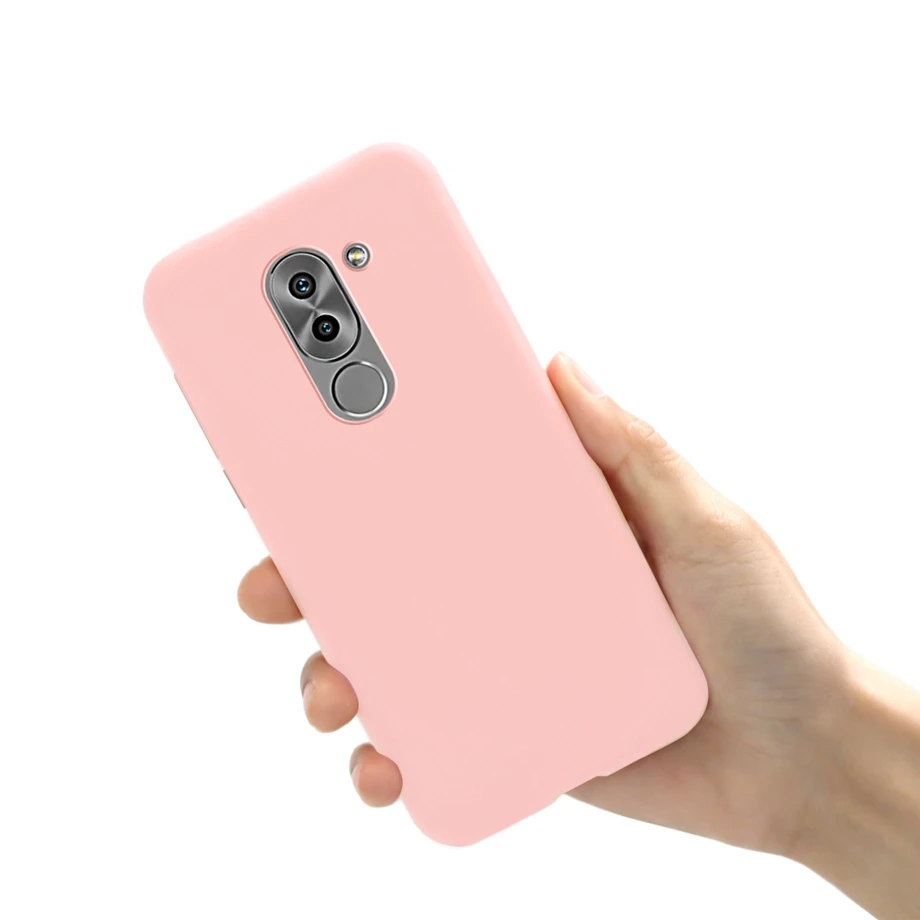 Light Pink Чехол для huawei honor 6x huawei mate 9 lite funda мягкий, силиконовый, из ТПУ карамельный цвет задняя крышка для huawei gr5 honor 6x x6 чехол - Цвет: Light Pink