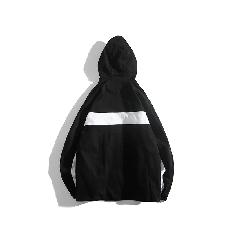 Уличная мужская куртка на молнии с капюшоном и надписью неонового цвета ветровка