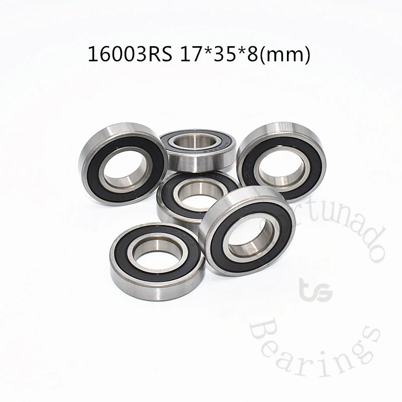 Bearing 1pcs 16003RS 17*35*8(mm) chrome steel rubber Sealed High speed Mechanical equipment parts