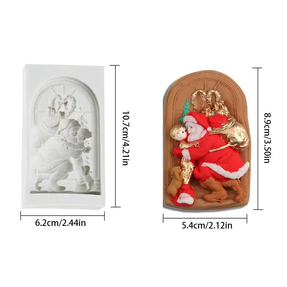 Рождественская тема силиконовая форма Санта Клаус DIY торт плесень инструменты