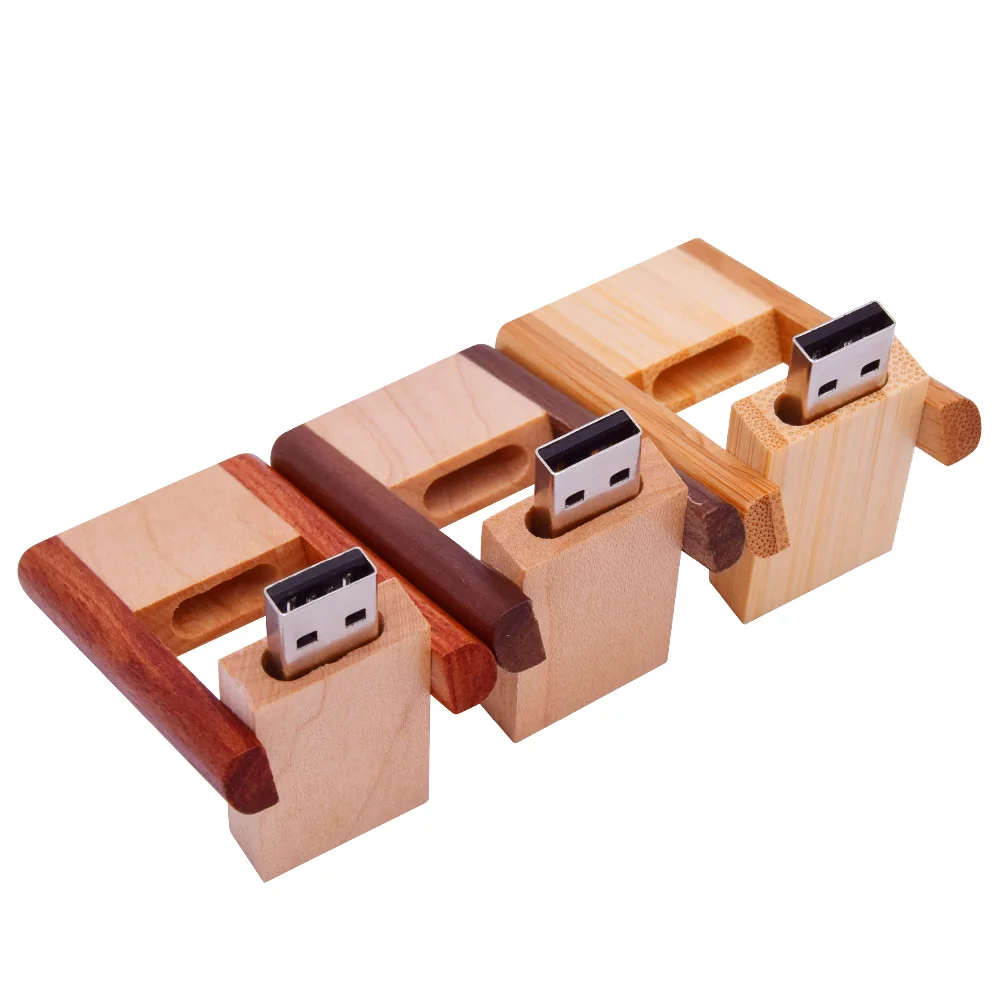 (10 шт. Бесплатный Пользовательский логотип) Вращающийся деревянный usb флеш