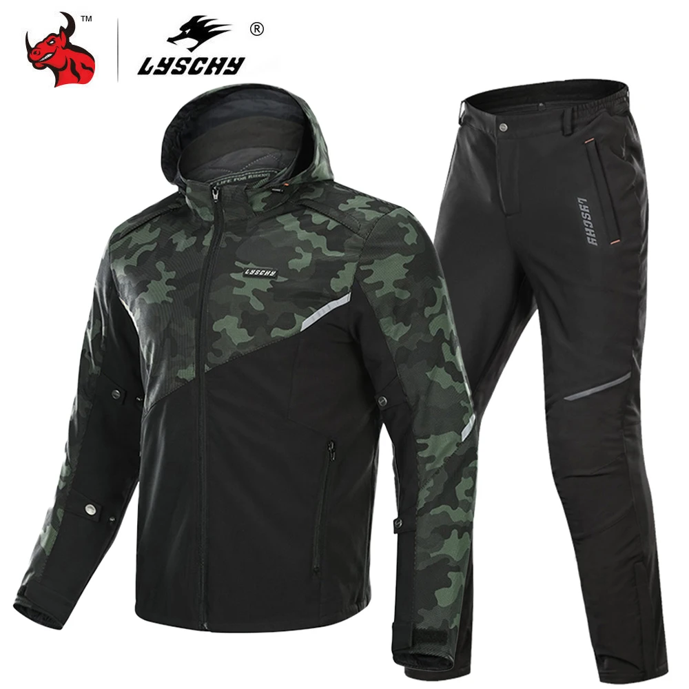 Камуфляжный мотоциклетный костюм LYSCHY водонепроницаемая осенне-зимняя мужская