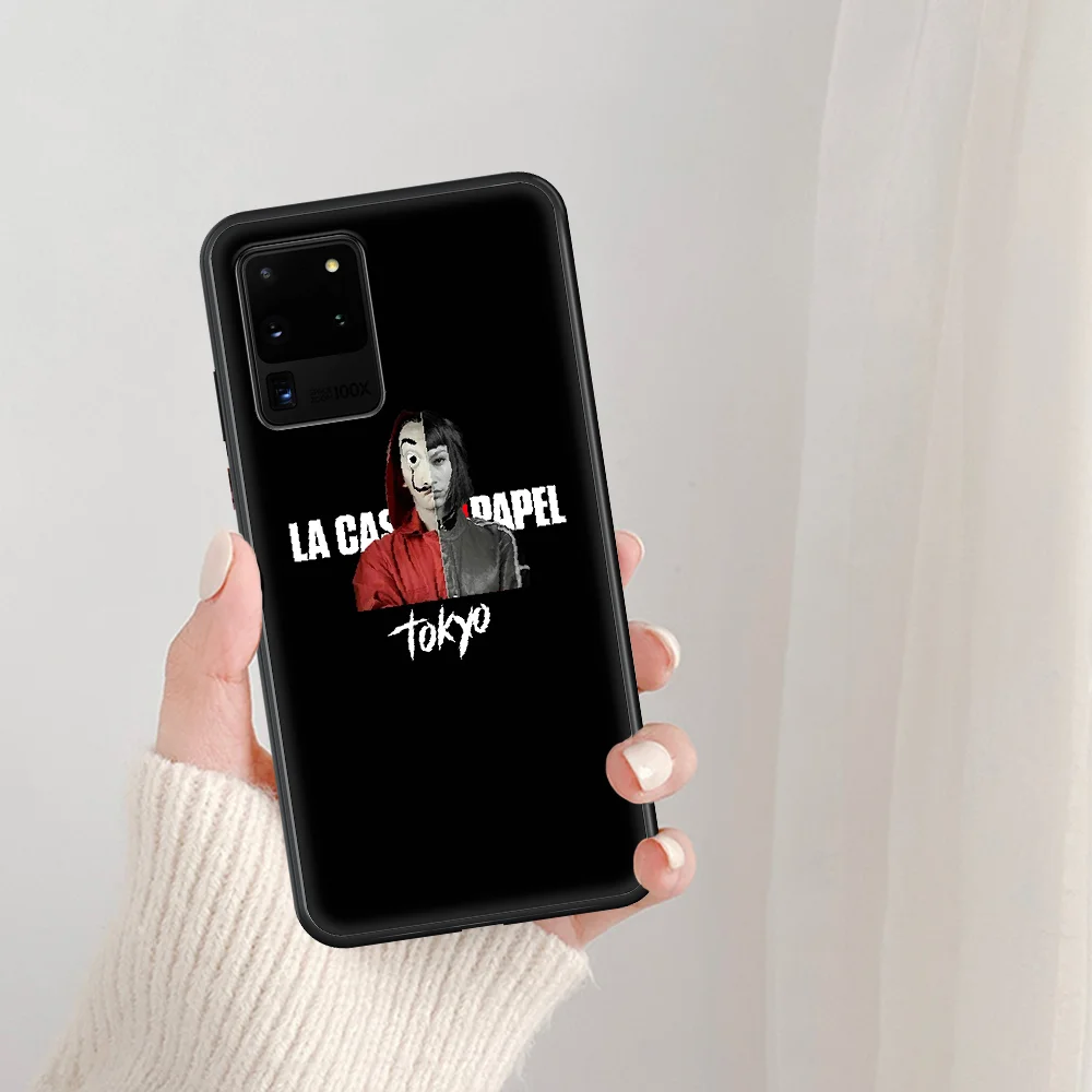 

TV Series Money Heist House of Paper Phone Case For Samsung Galaxy Note S 8 9 10 20 Plus E Lite Uitra black Bumper 3D Waterproof