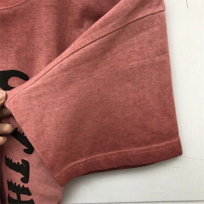 

Kanye West Sunday Service T Shirt Men Women Summer Streetwear Washed Do Old Red Wine 3D Printed Kanye Holy Spirit T-shirt