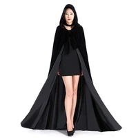 velvet hooded cloaks winter wedding capes wicca robe warm christmas long bridal wraps custom made 2020 new