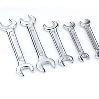 free shipping chrome plated 8 19 tools double end fixed spanner prevent skidding forging open end wrench manufacturers k1 1063
