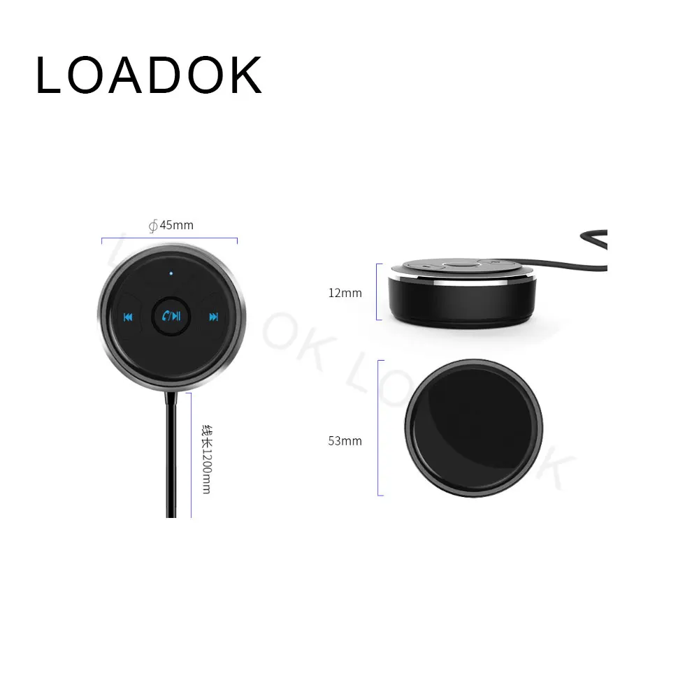 Автомобильный комплект громкой связи Bluetooth для звонков AUX 3 5 мм Музыкальный