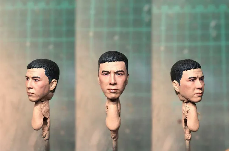 Скульптура головы Yip Man в масштабе 1/12 Shf Донни Йен мужской солдат 6 дюймов резьба по