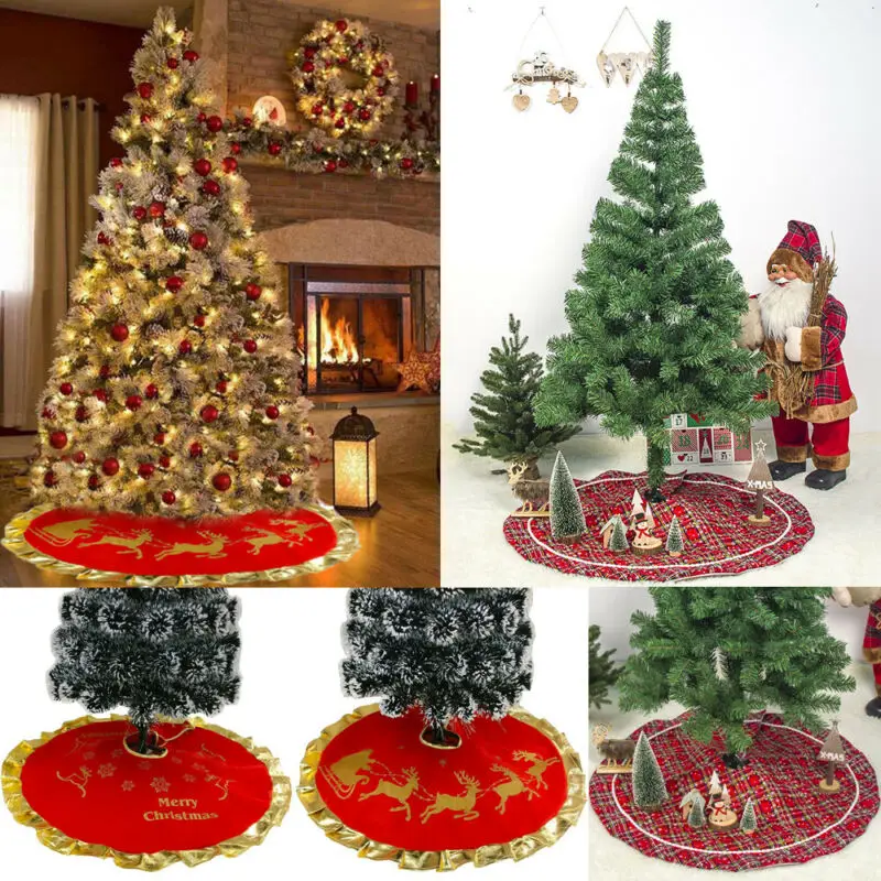 90/100 см Ковер с юбкой в виде рождественской елки украшение на Рождество для
