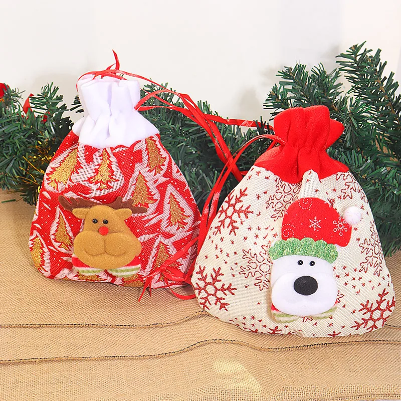 10 шт./лот, модная бархатная сумка на шнурке 7*9 см, черный/красный, Calabash, упаковка для ювелирных изделий, Свадебные/рождественские подарочные с...