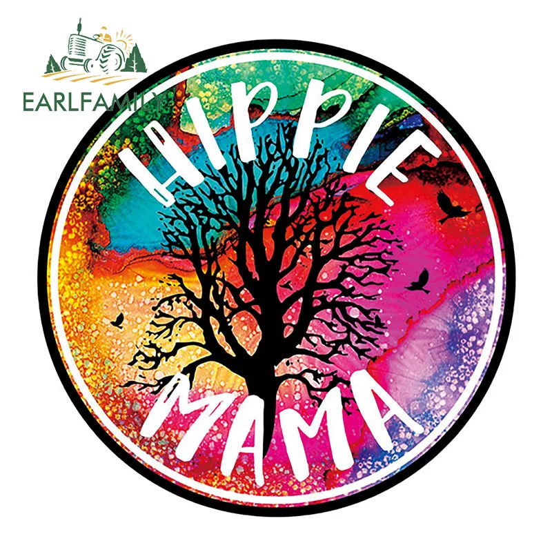 EARLFAMILY 13 см x хиппи мама Автомобильная наклейка Подарки для женщин Хиппи Бампер