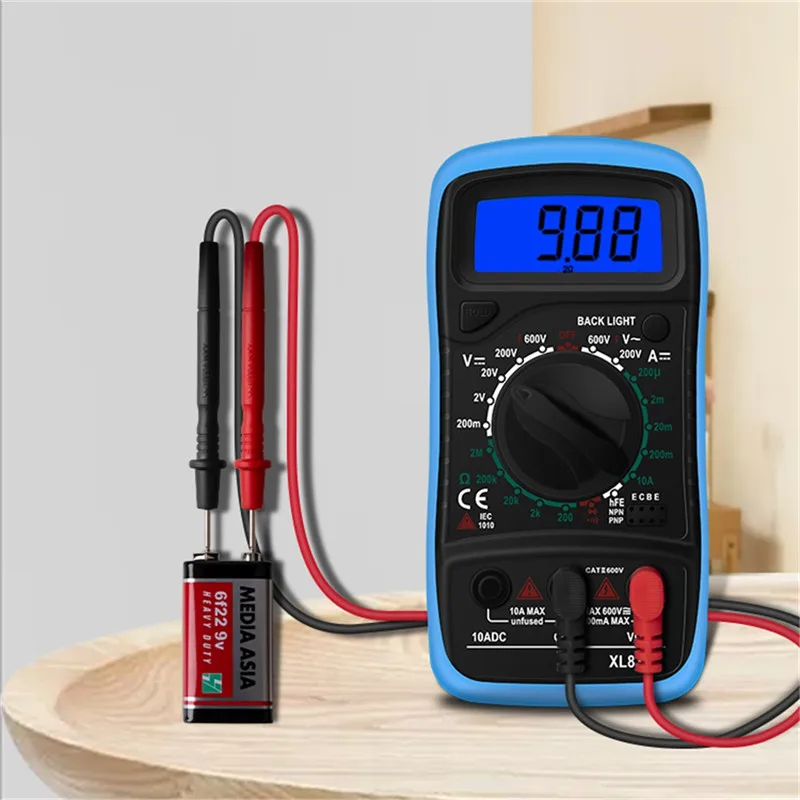 XL830L мультиметр портативный ЖК-цифровой мультиметр с подсветкой AC/DC Амперметр Вольтметр Ом тестер метр ручной мультиметр тестер