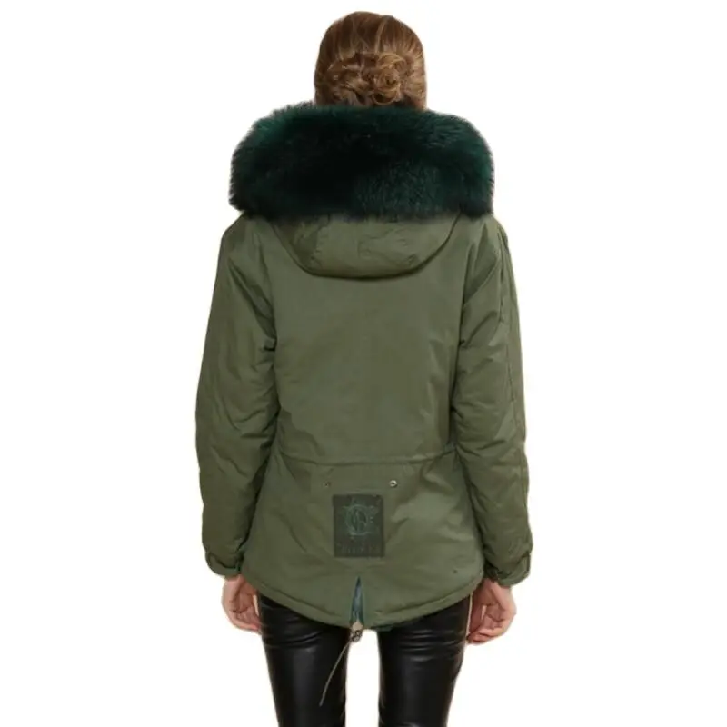 2017 Warm army green real collar fur coat winter large deep Mrs parka cheap jacket supplier women | Женская одежда