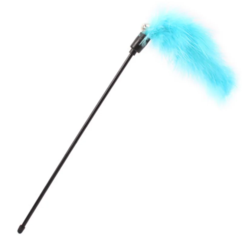 

Random Color Funny Cat Stick Toys Colorful Turkey Feathers Tease Cat Stick Interactive Pet Toys For Cat Playing Toy Pet Supplies