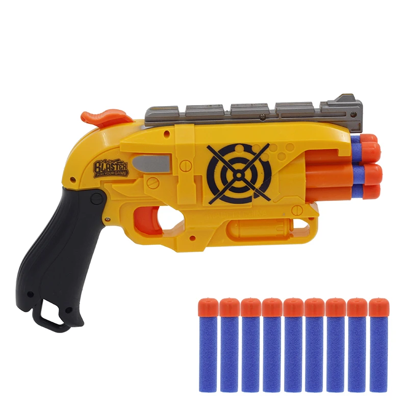 Новое поступление ручной 6 Shot револьвер мягкая пуля пистолет для Nerf пули
