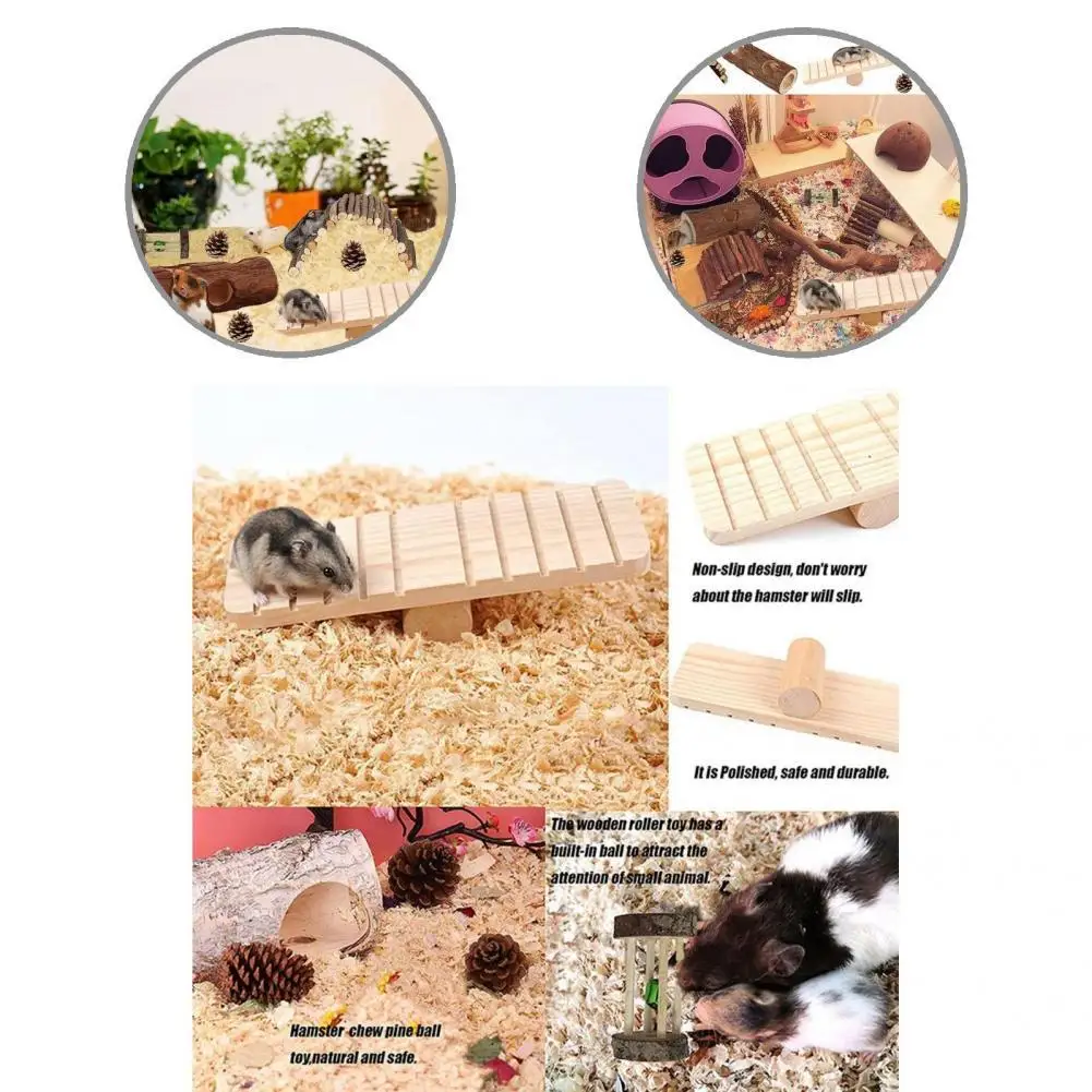 

Eye-catching Multi-piece Hamster Tree Stump Pine Ball Kit for Gerbils