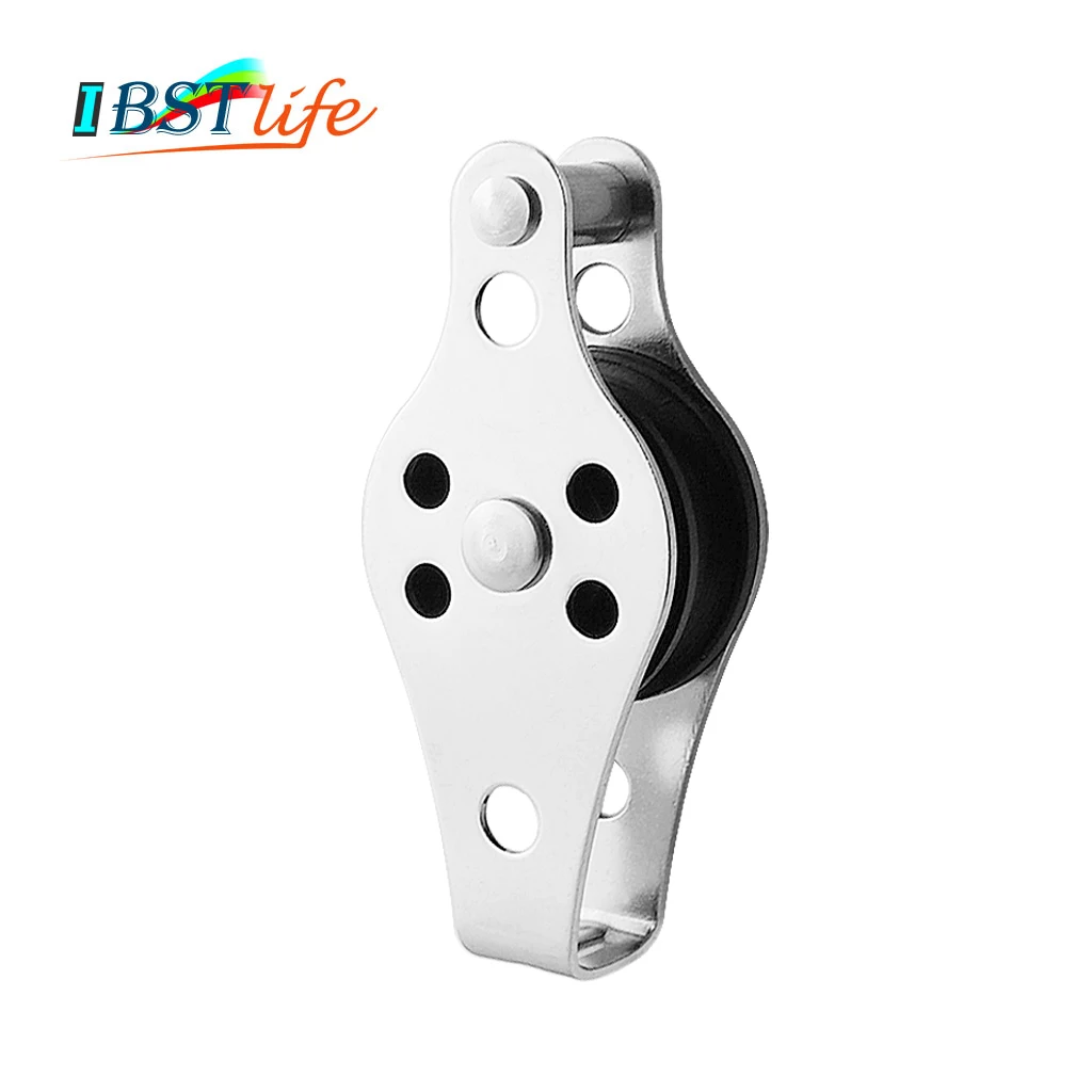 

BSET MATEL Stainless Steel 316 Pulley Blocks Rope Runner Kayak Boat Accessories Canoe Anchor Trolley Kit for 2mm to 8mm Rope