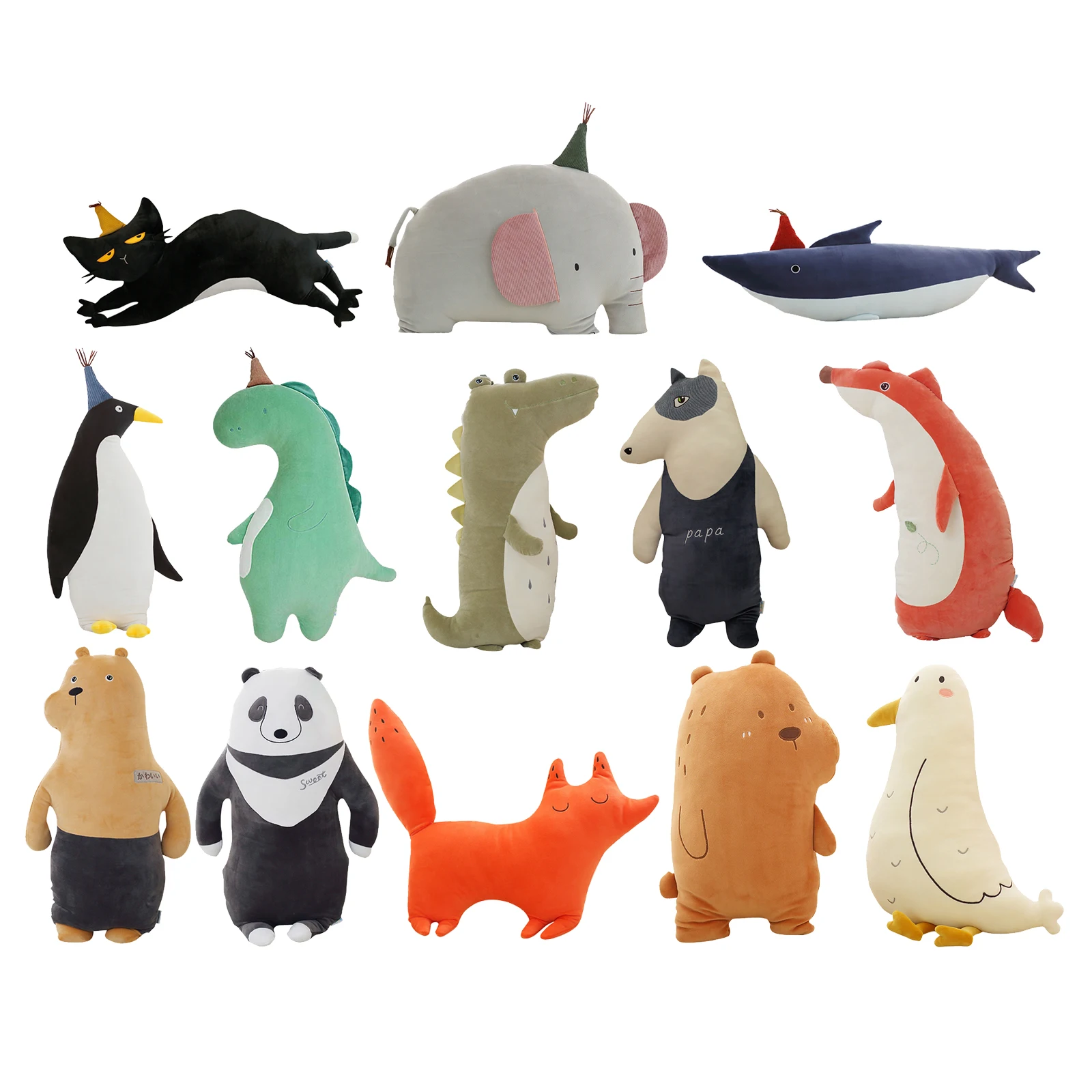 

Милая мягкая плюшевая игрушка-Очаровательная мягкая черно-белая игрушка и подарки-идеальный подарок для детей, малышей