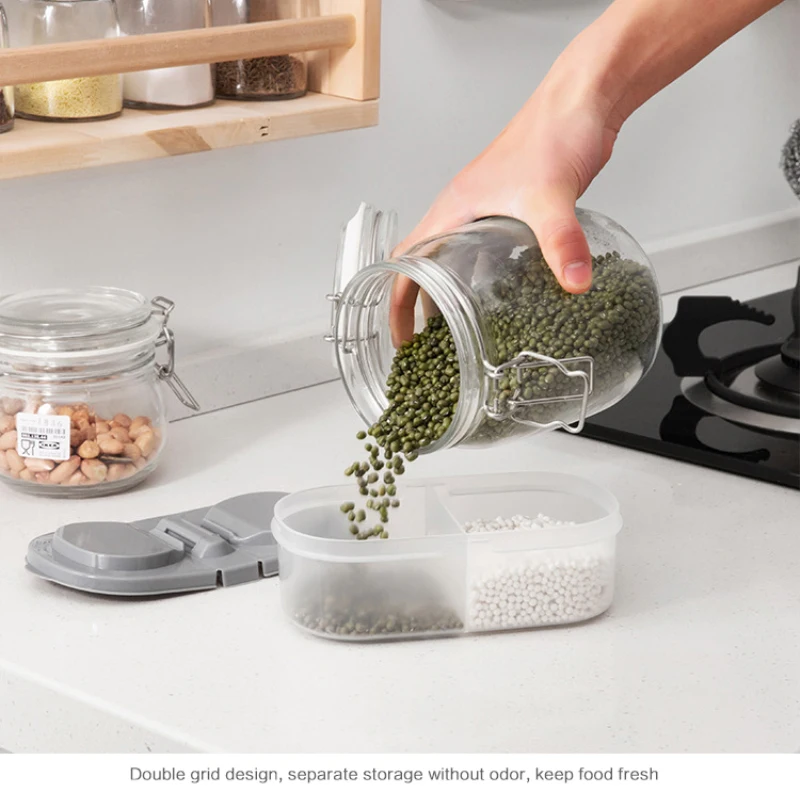 Прозрачная кухонная коробка для хранения зерен | Дом и сад