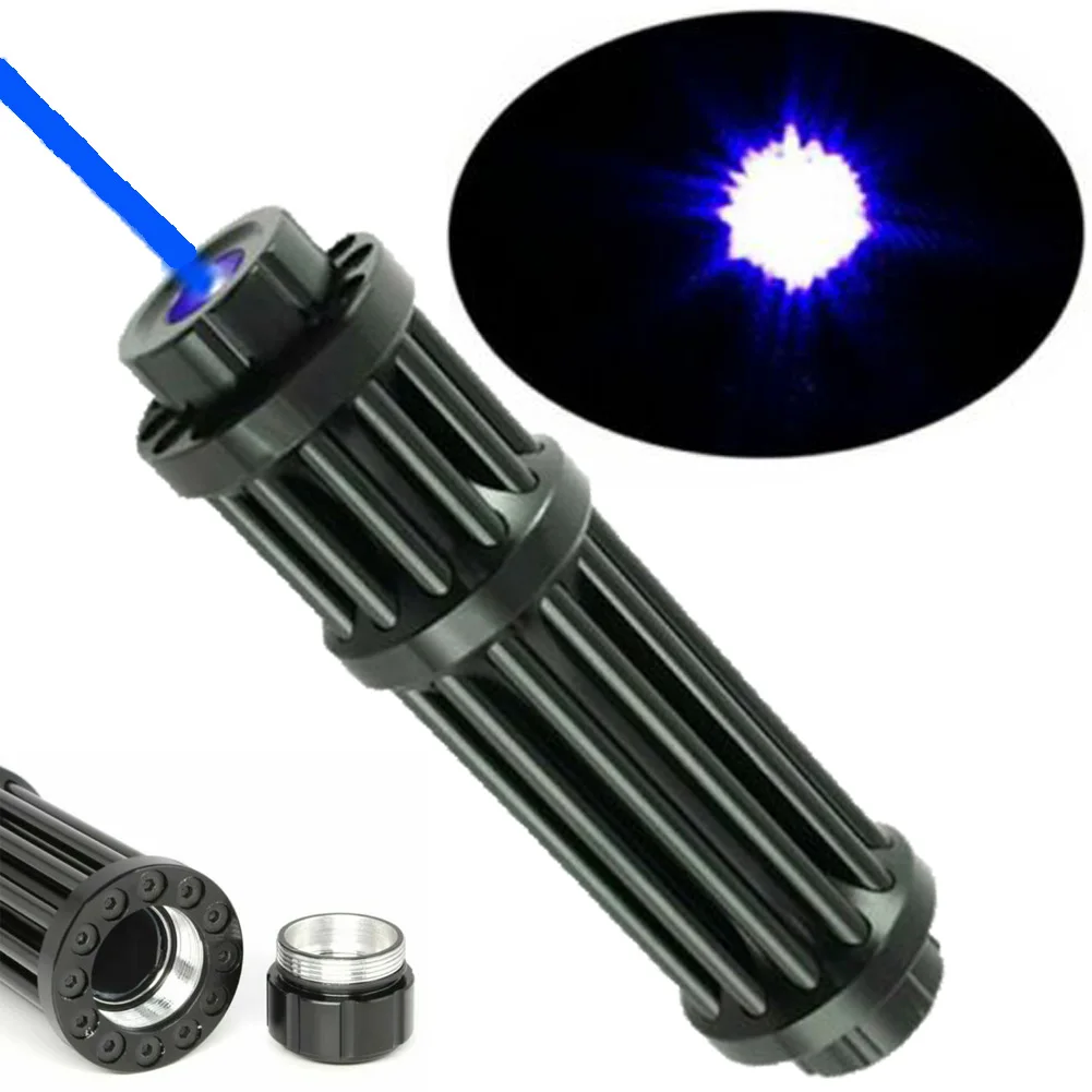 

1MW 450nm Blue Laser Pointer Pen Militar Burning Beam Light High Power Black