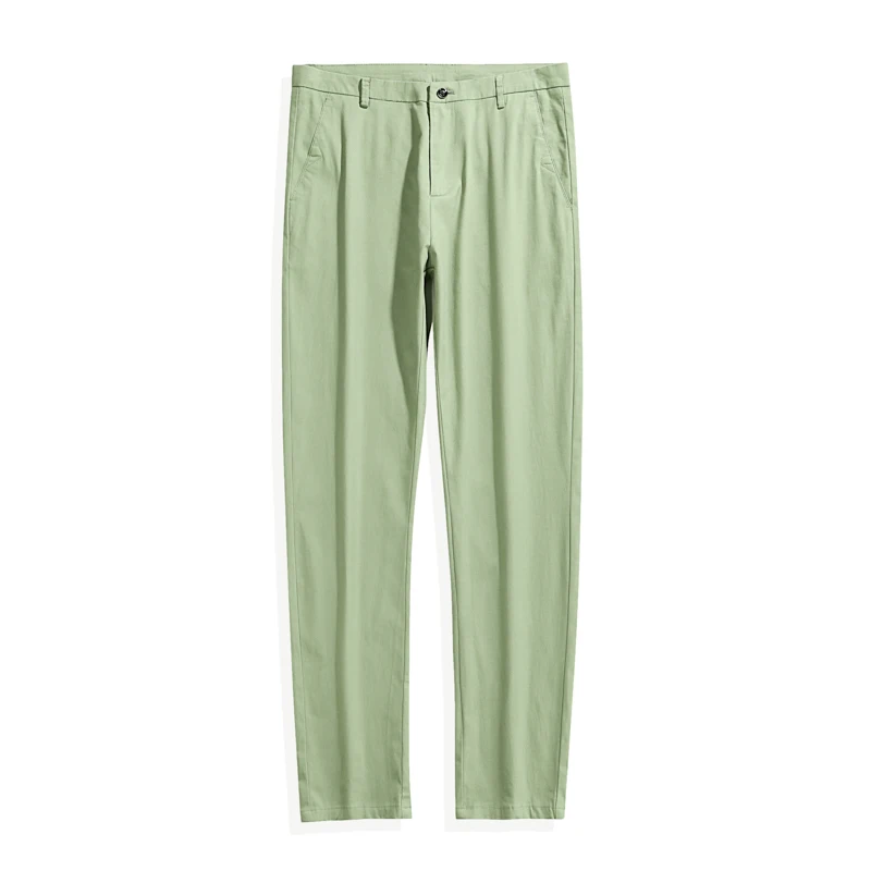 

Luren 2021 Spring and Summer New Men's Business Casual Pants Fashion Solid Color Stretch Pants Brand Slim Khaki Trousers Male