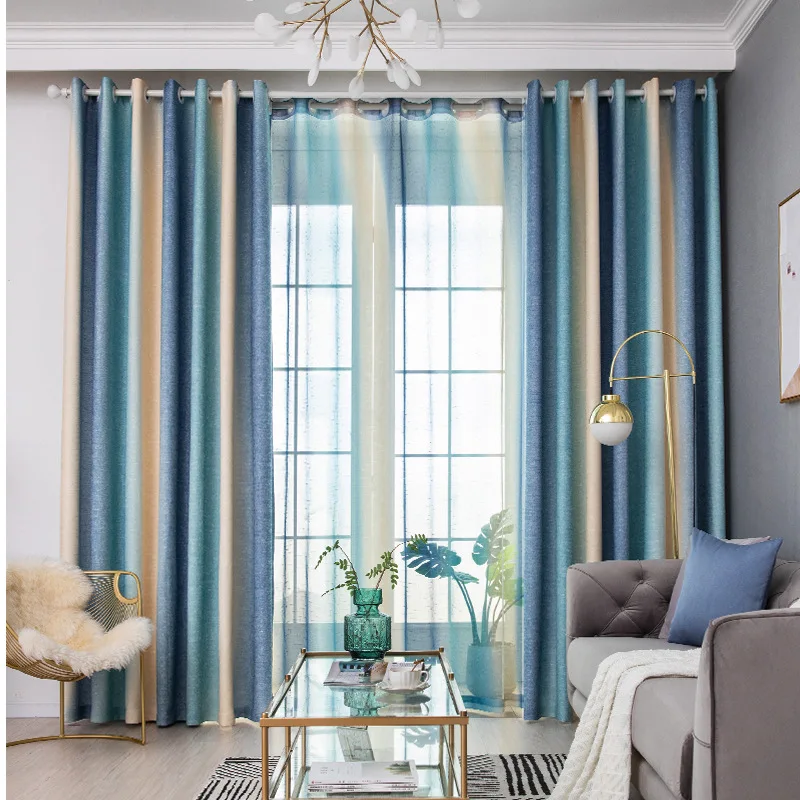 Современные шторы в полоску 4 цветов для гостиной спальни кухни занавески из тюля