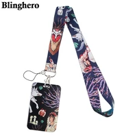 cb414 cellphone strap cute cartoon anime figures lanyard neck strap for key id card badge holder diy hanging rope