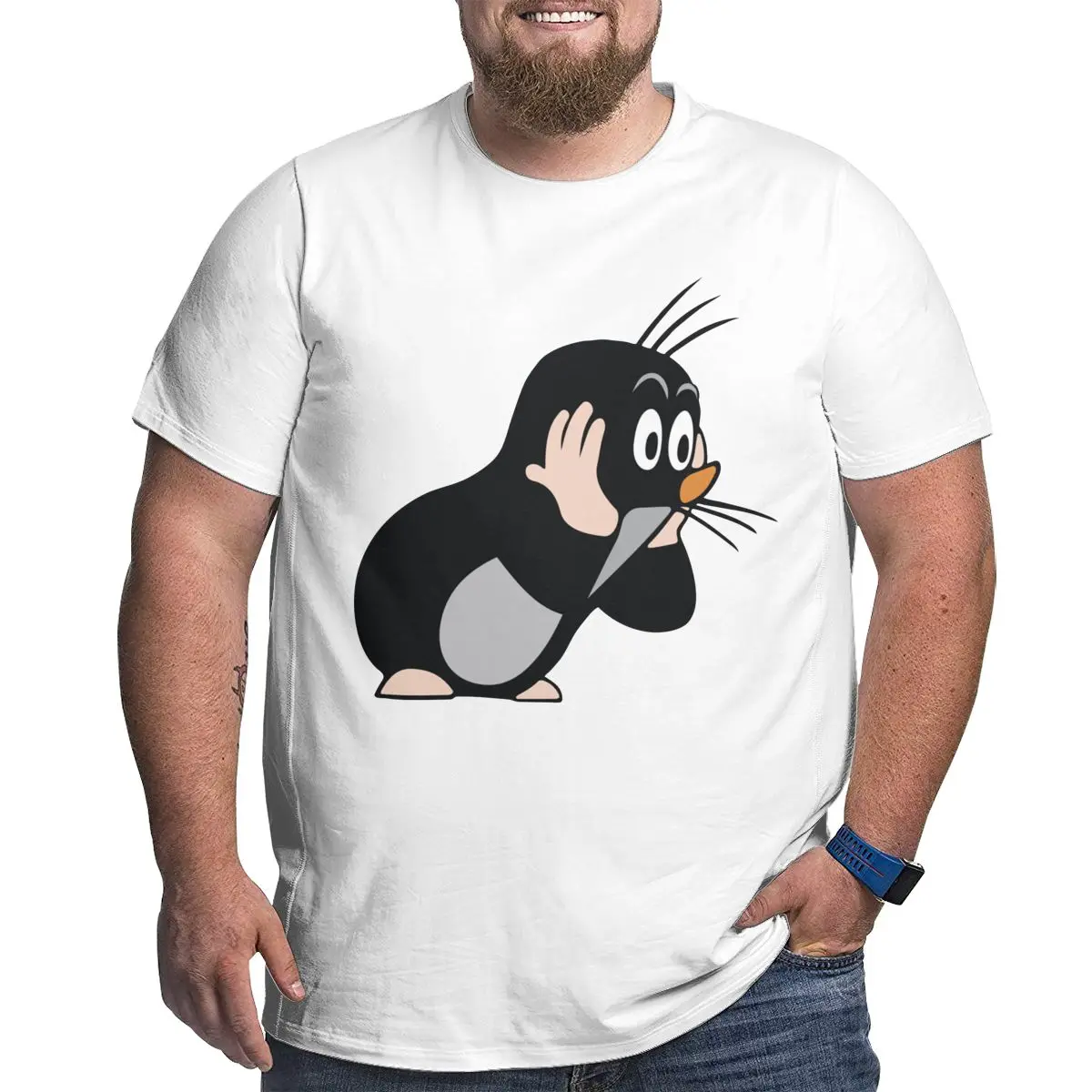 Мужские футболки моль удивлены Большой Высокий Футболка крот маленький Maulwurf