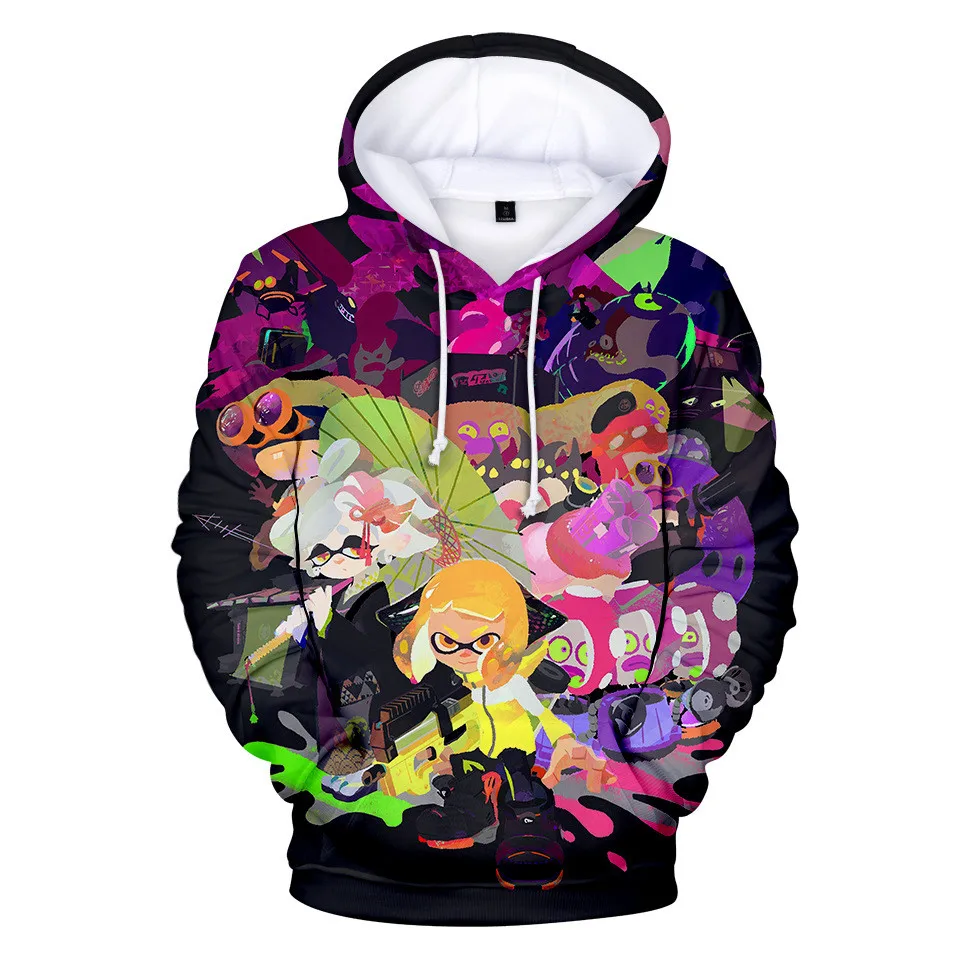 Косплей Splatoon Толстовка осень-зима для детей от 3 до 14 лет куртка с капюшоном