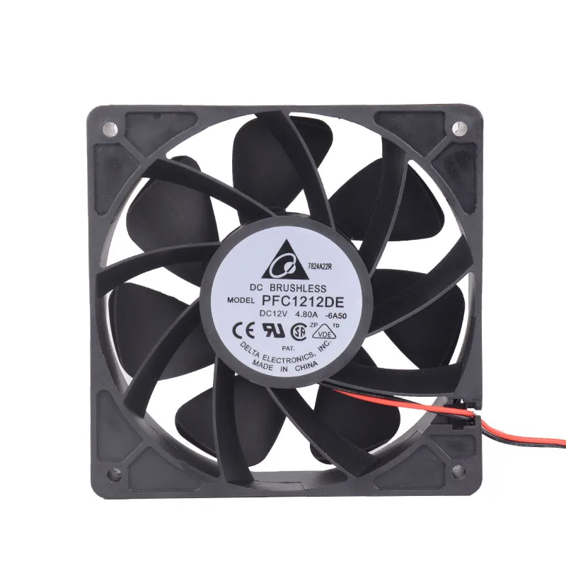 Delta 12038 12 см большой объем воздуха вентилятор 12 В 4.80A PFC1212DE двойной шар большое количество