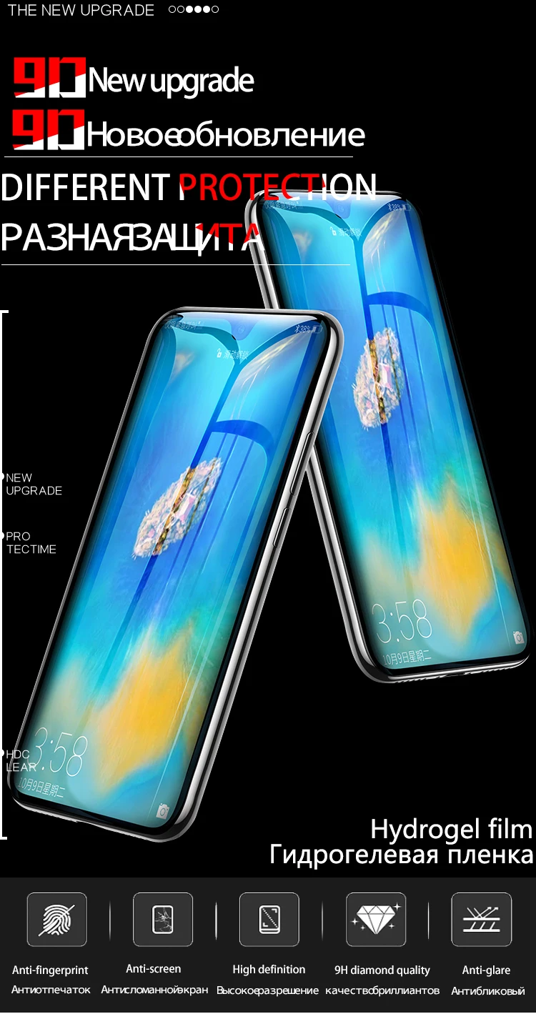 Не стеклянная пленка для iphone 11 Pro Max Гидрогелевая пленка для iphone 6 6splus 7 8Plus пленка для iphone X XR XS MAX Защитная пленка для экрана