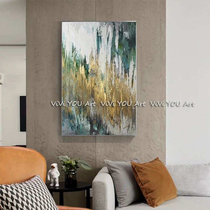 Большой домашний декор ручная роспись Абстрактная Геометрия живопись маслом на