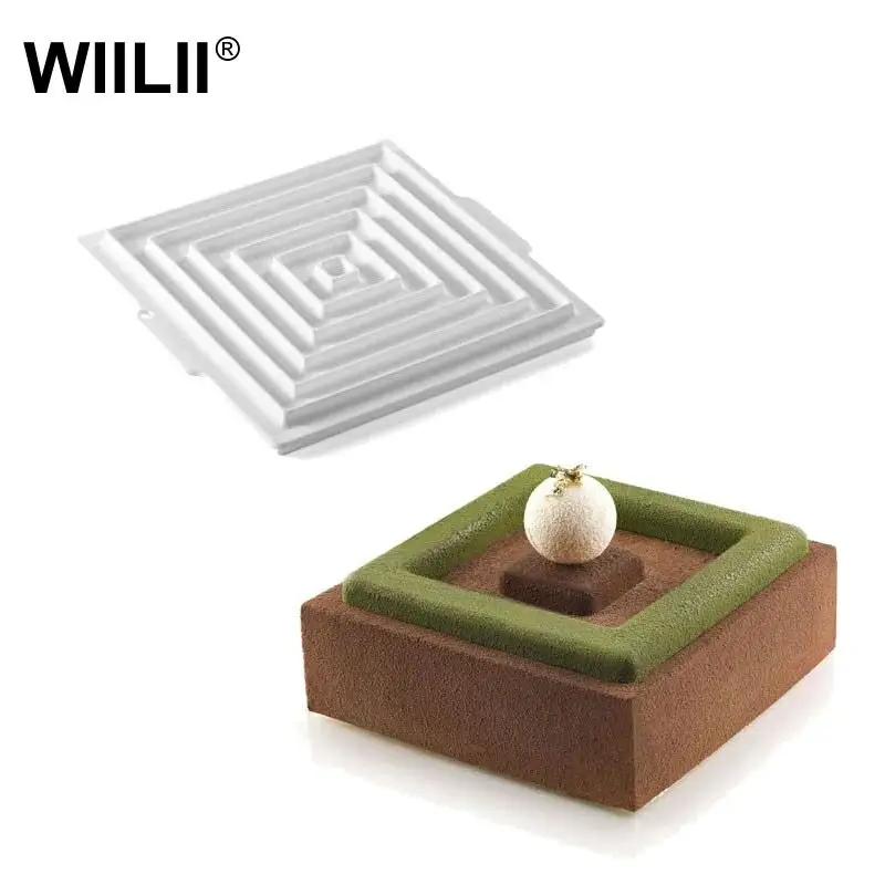 Квадратный Круг силиконовый инструмент для украшения торта выпечки шоколадного