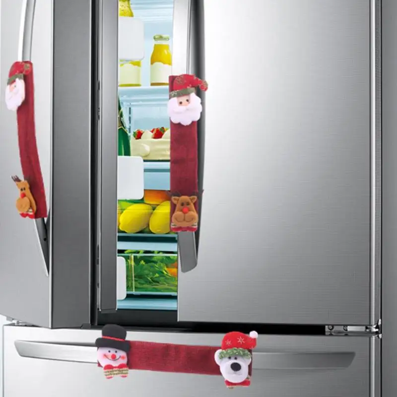 Protective Glove- 2019 Fridge Microwave Door Handle Cover Glove Cute Christmas Decoration for Home 4pcs/set 31*14cm |