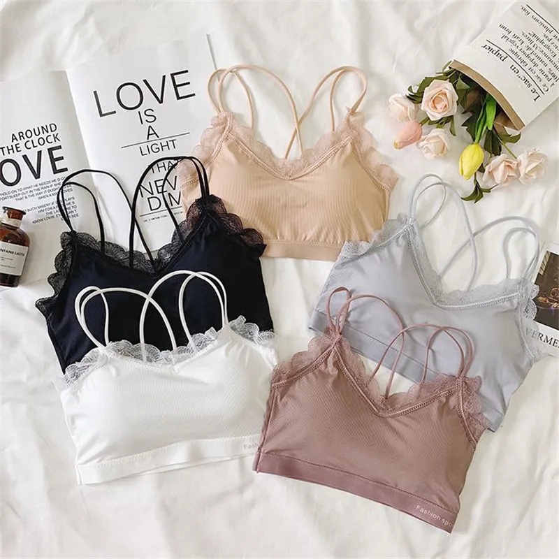 Удобное летнее нижнее белье без оправы из ледяного шелка женский бюстгальтер на