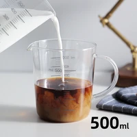 glass measuring cup home baking tool microwave oven safe 500ml high quality kitchen clear measuring cup milk tumbler