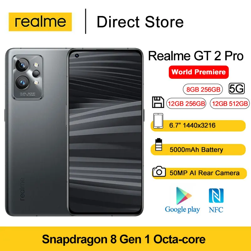 Смартфон Realme GT2 Pro на Android восемь ядер экран 6 7 дюйма 5000 мАч | Мобильные телефоны и