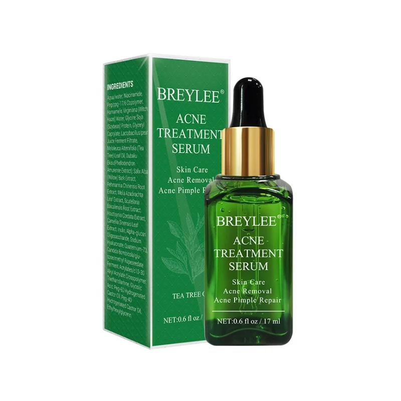 

100pcs wholesale BREYLEE Plant extract scar removal acne serum for skin repair Whitening Moisturizing Facial Essence 17ml