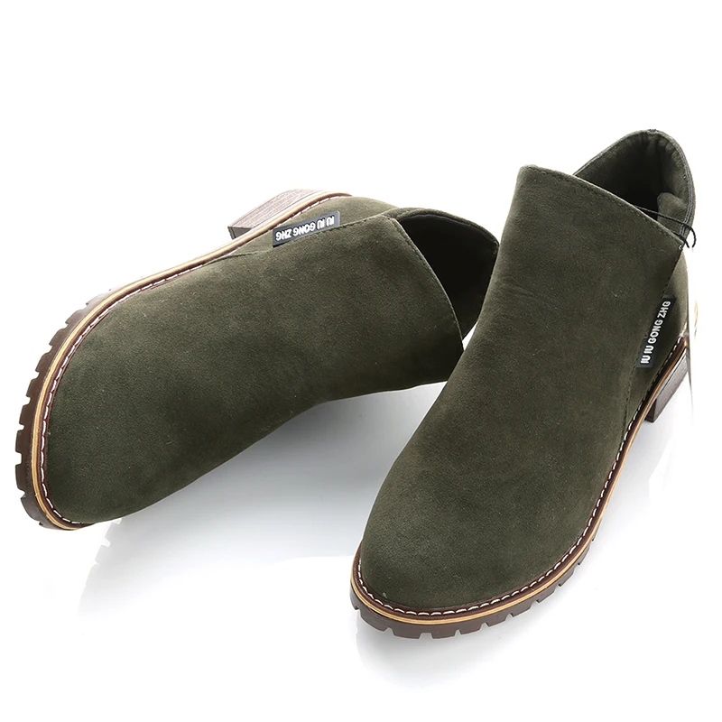 Fashion Women Martin Boots Autumn Winter Classic Zipper Snow Ankle Suede Warm Fur Plush Shoes | Обувь