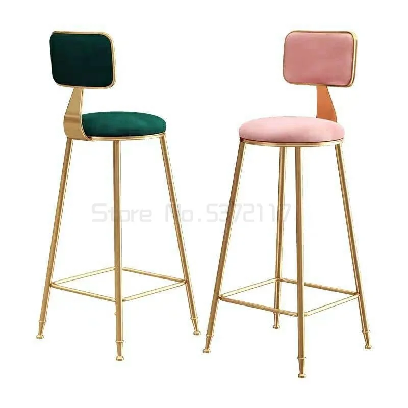 

Легкий роскошный барный стул, простой бытовой высокий стул, передний стол, высокий стул, молочный чай, барный стул
