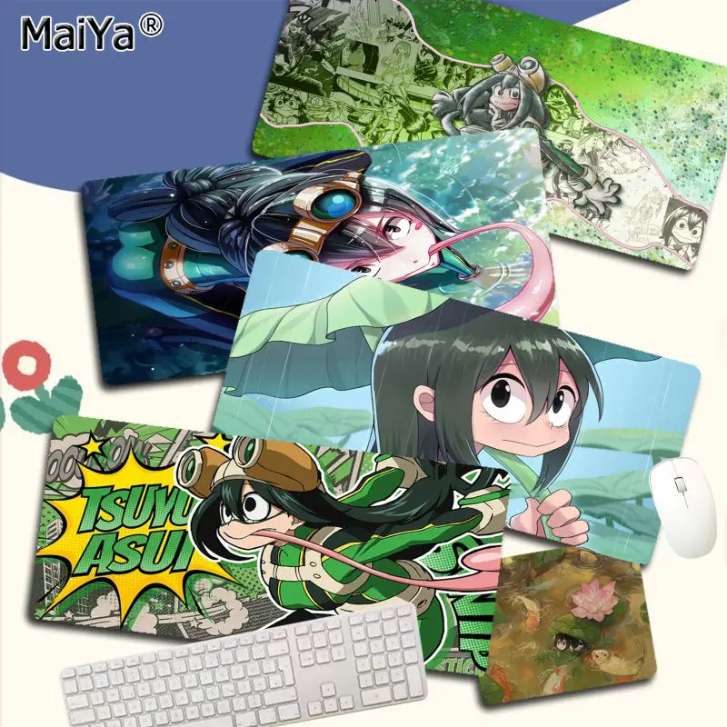 

MaiYa Hero Academia Tsuyu Asui Boy Pad Rubber Mouse Durable Desktop Mousepad Size for Customized mouse pad for CS GO PUBG