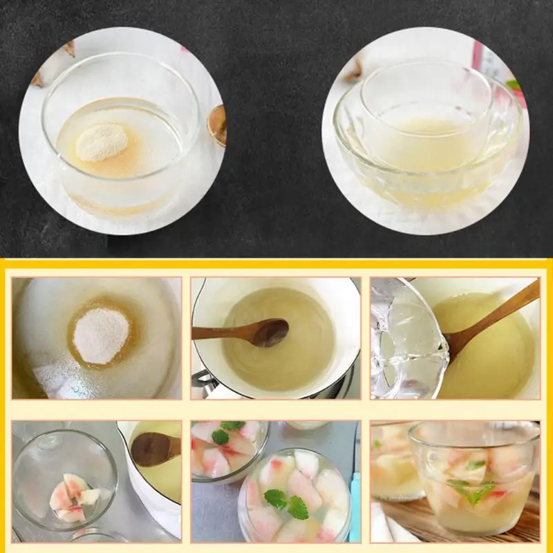 Лист серебряного листа желатиновый порошок без вкуса для приготовления пищи