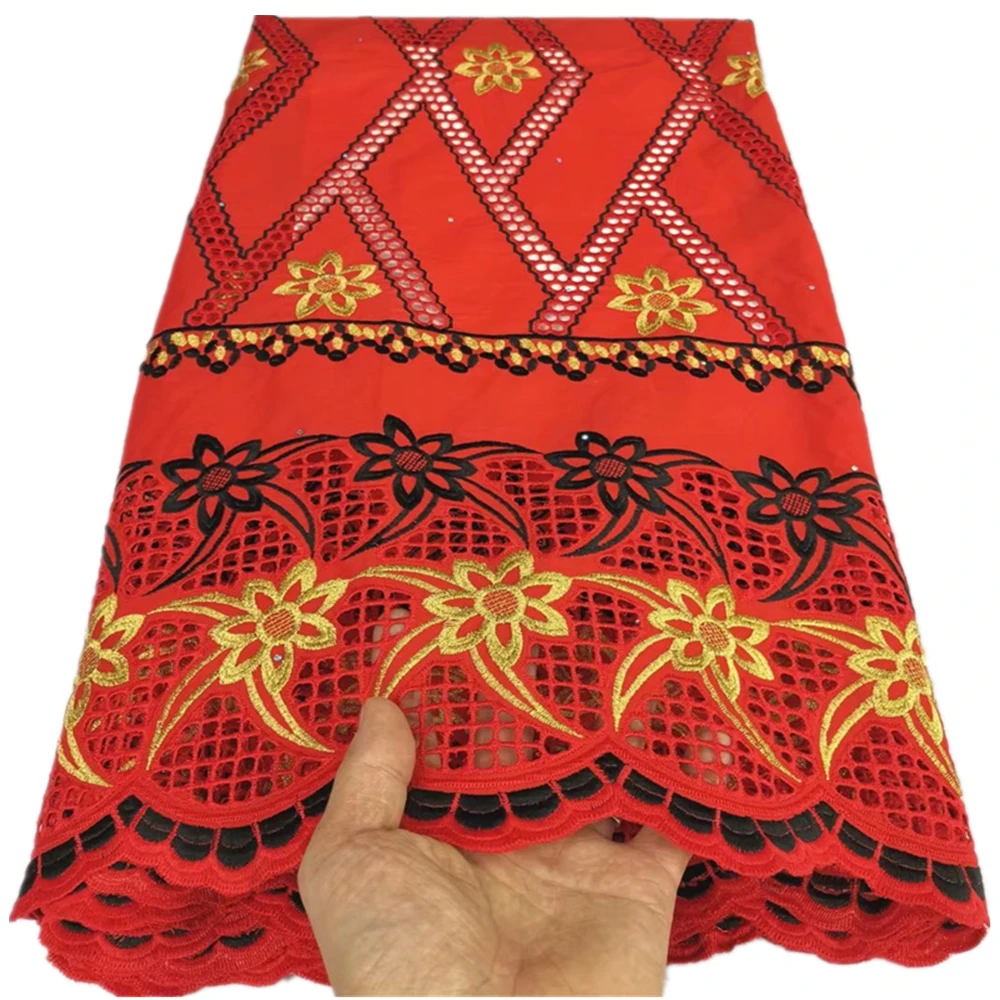 

Free Shipping 2021 new design High quality wedding lace African Fabric 5 Yards 100% Cotton Swiss Voile Lace YC-100
