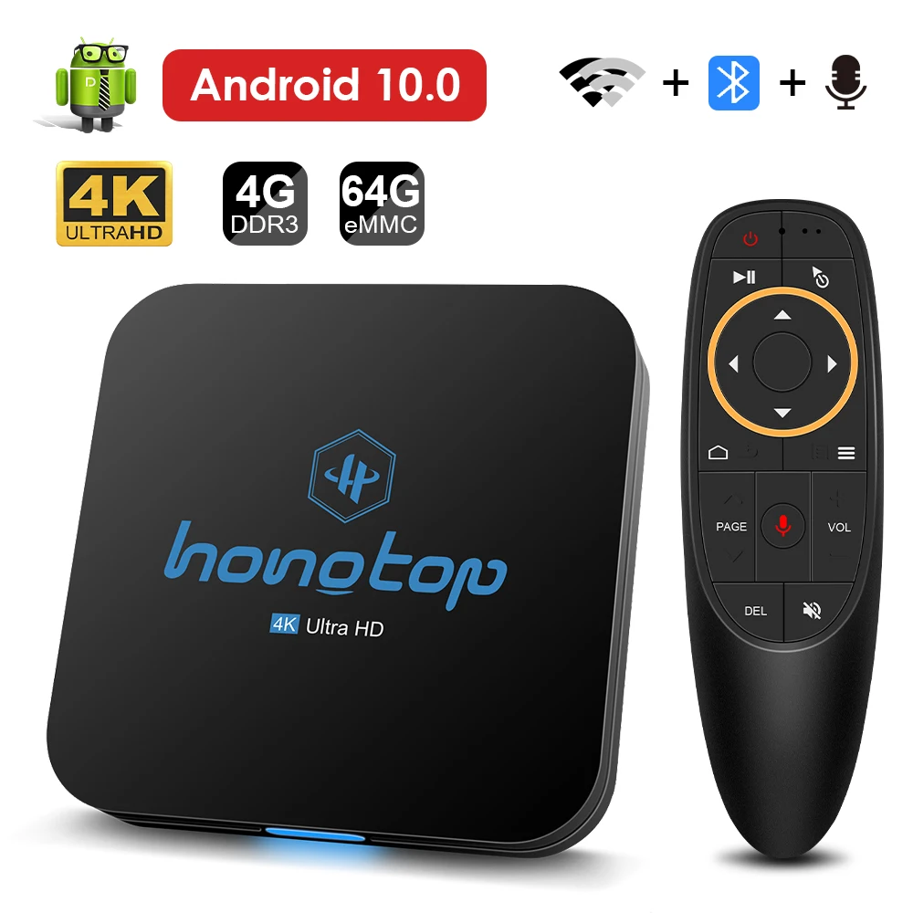2021 Android Smart Tv Box 10 4G 64 Гб оперативной памяти 32 встроенной 4K H.265 Media Player 3D видео 2 Wi Fi 5