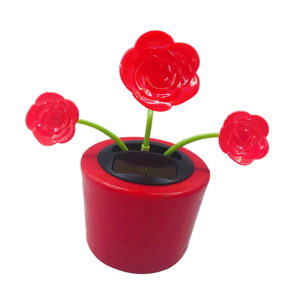 Солнечные автоматические качели цветок розы игрушка автомобиль домашний декор